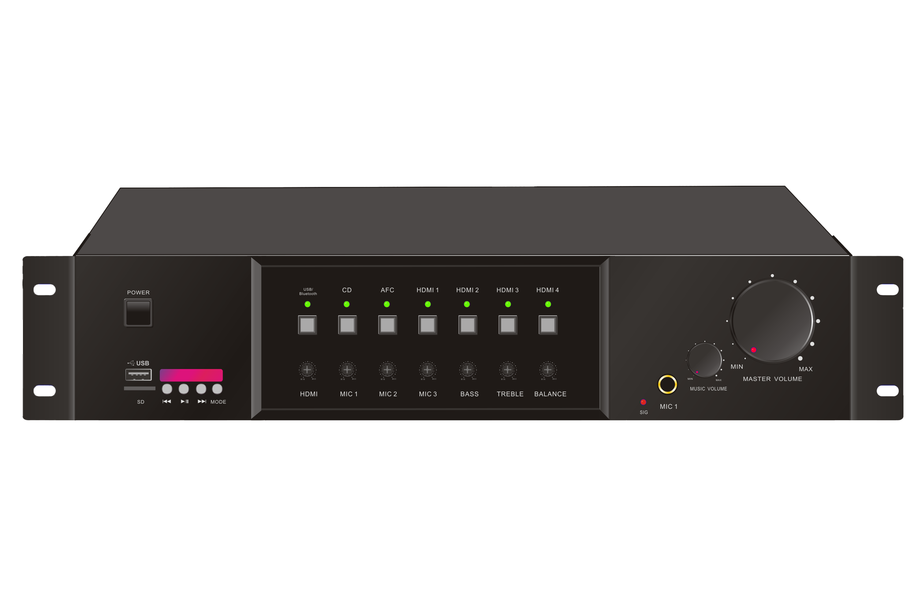 AV Multimedia Commercial Amplifier (with feedback suppression)